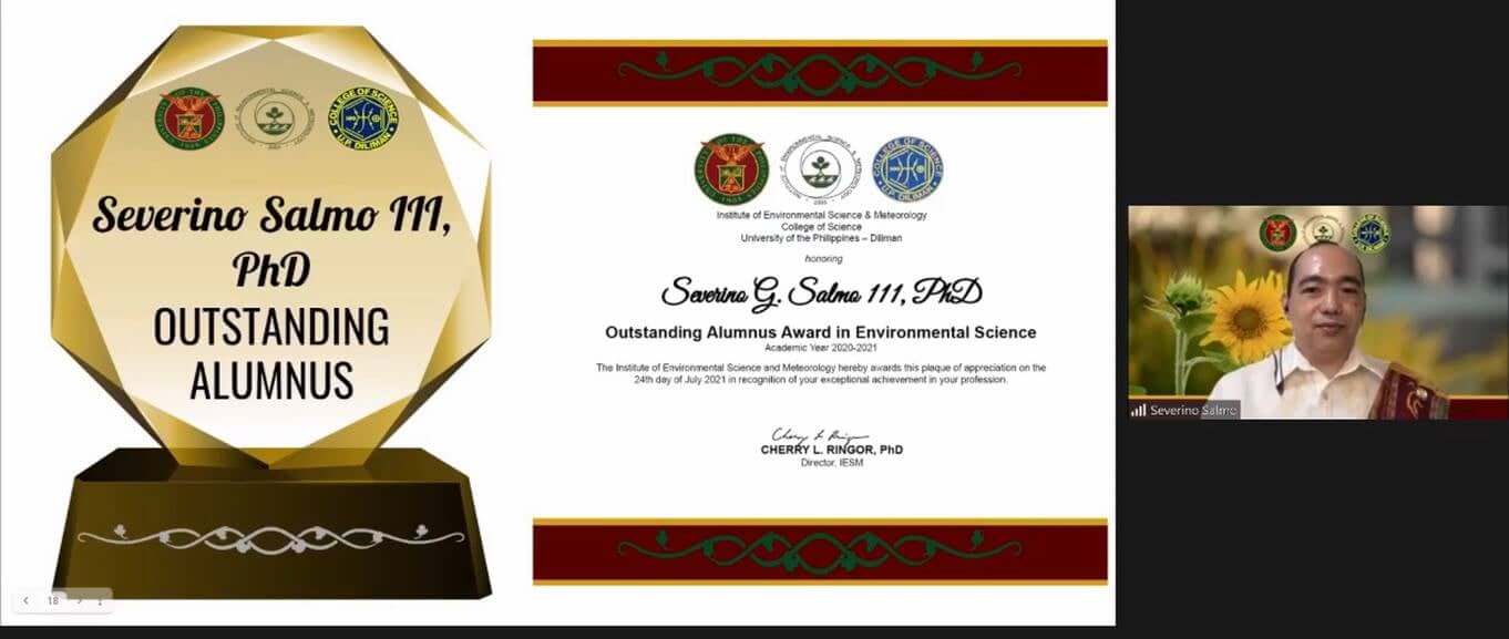 Dr. Severino G. Salmo III Receives Outstanding Alumnus Award​_Poster