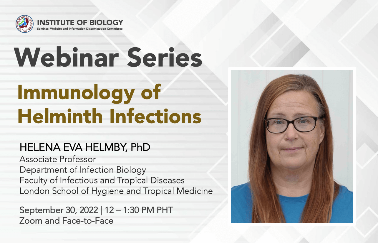 Webinar Series - Immunology of Helminth Infections_Poster