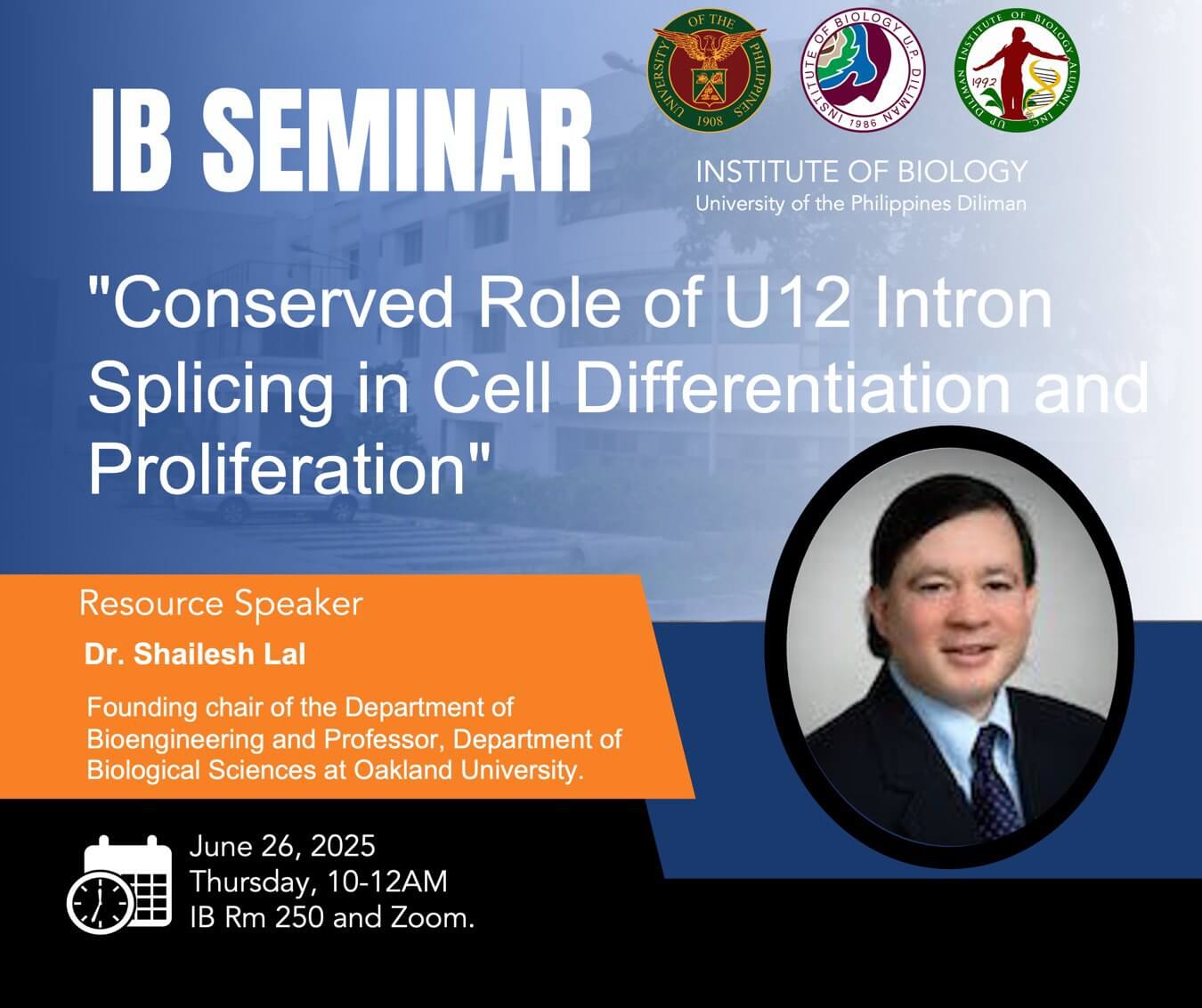 IB Seminar - featuring Dr. Shailesh Lal and Dr. Gerard Madlambayan_Poster2