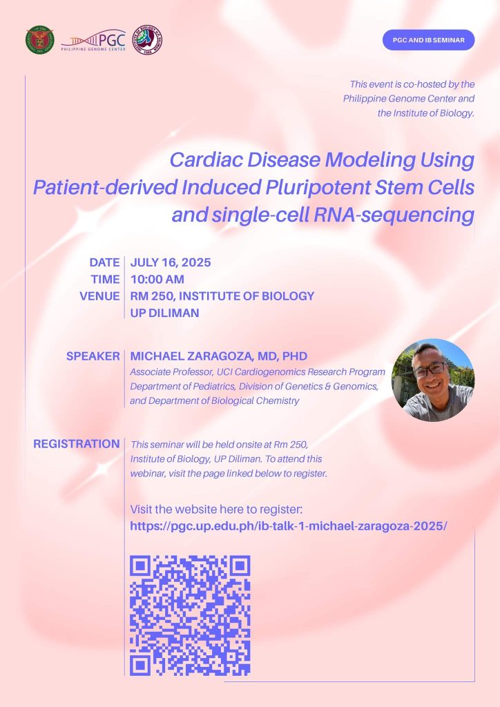 PGC and IB Seminar - Cardiac Disease Modeling Using Patient-derived Induced Pluripotent Stem Cellsand single-cell RNA-sequencing_Poster