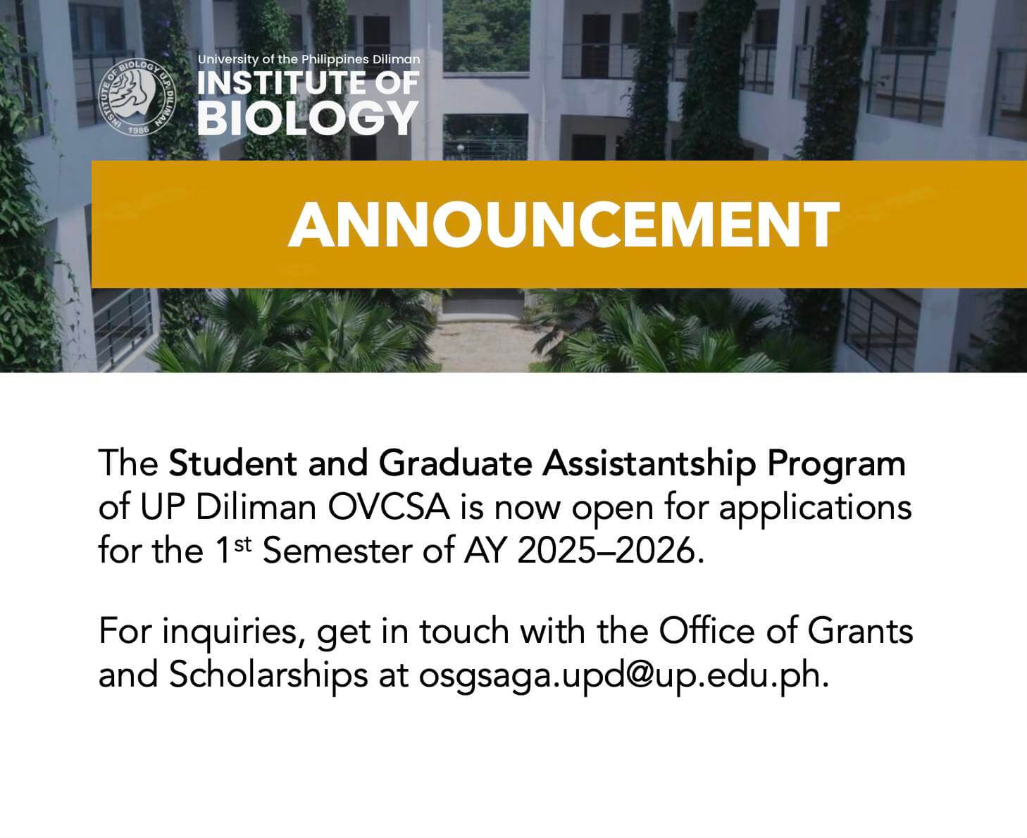 OVCSA Student and Graduate Assistantship Program_Poster